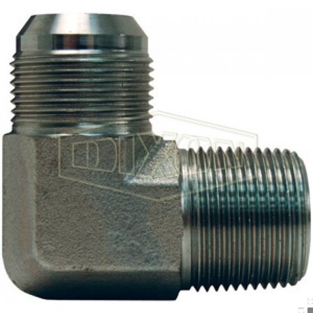 Dixon Hydraulic Elbow, 1-5/8-12 x 1-11-1/2 Nominal, 37Deg Male JIC Flare x Male NPTF, Carbon Steel, Domestic 2501-20-16